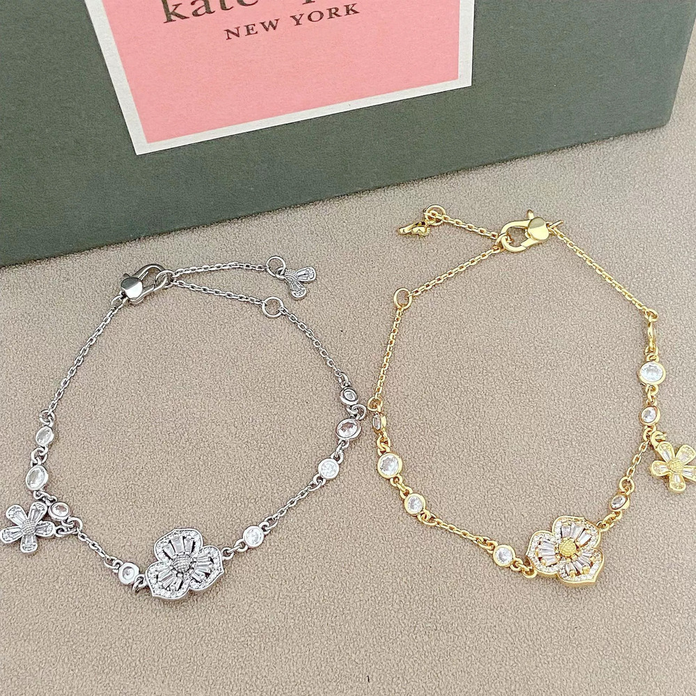 kate spade Petite Zircon Flower Metal Bracelet